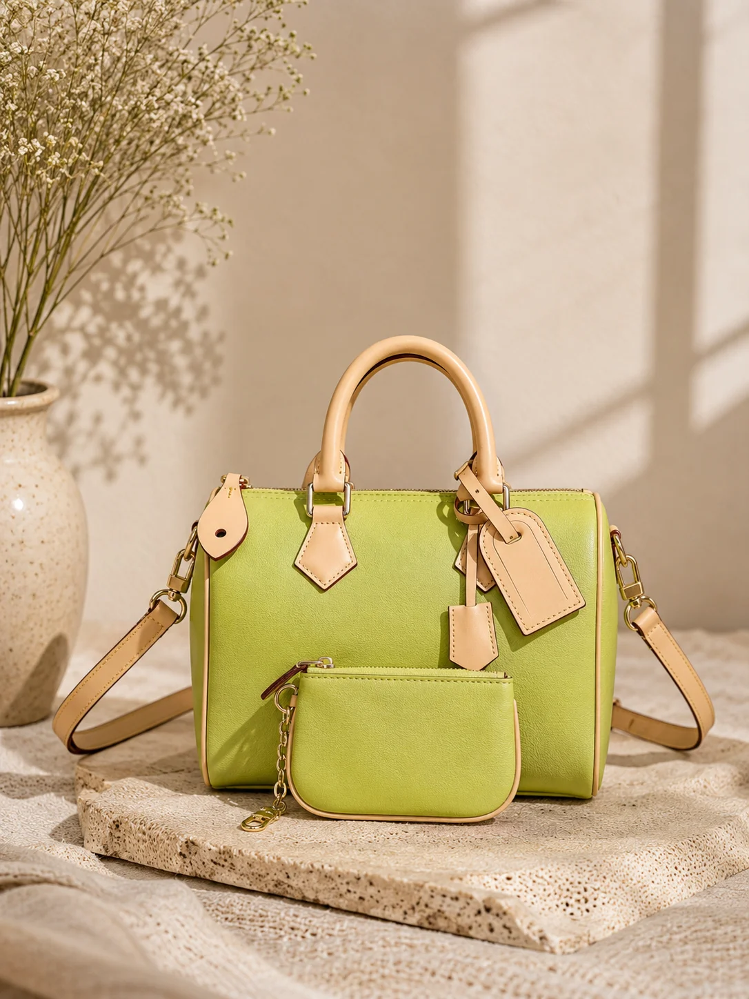 Fashion New Design Luxury Women's Bag 25x15x15cm Speed Large Capacity Portable Handbag With Shoulder Strap Without Box