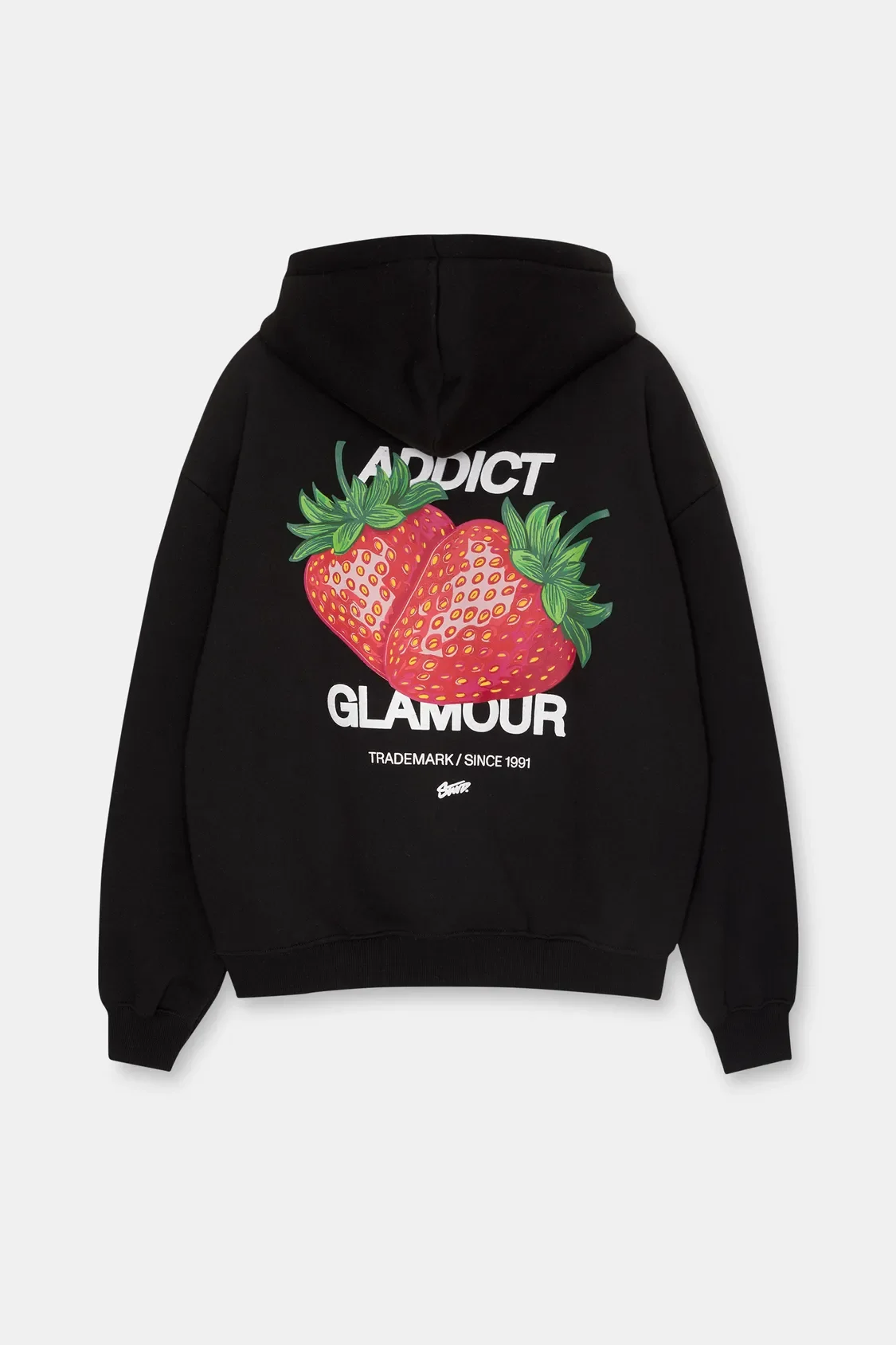 Sudadera con capucha de moda, jersey 100% de algodón con estampado de fresas STWD Y2K España Street Otoño Invierno nueva ropa de calle de marca de manga larga