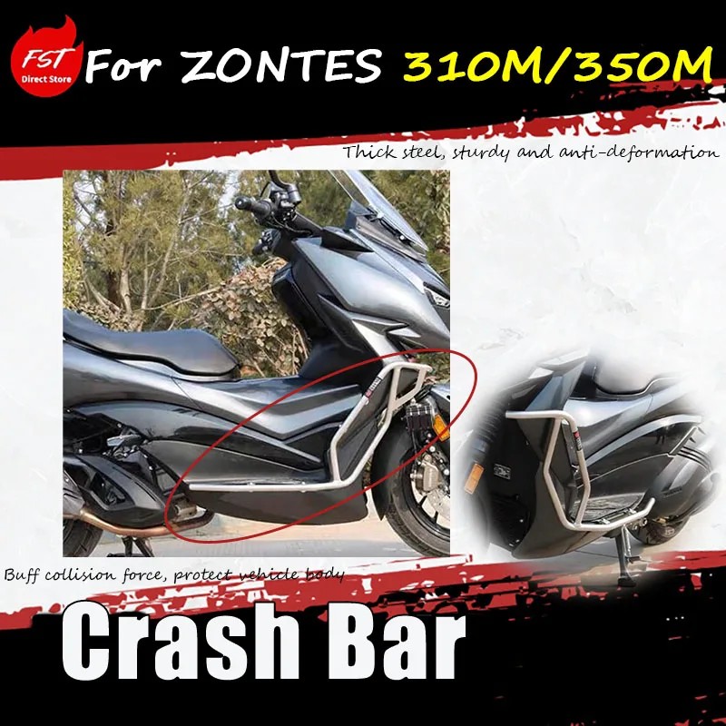 

For ZONTES 310M/350M modification accessories - stainless steel bumper front guard anti-drop bar competition bar