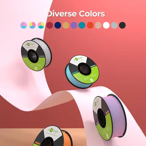 Filamento Creality Soleyin Ultra PLA para Impressora 3D 1.75mm 1KG Material Consumível para Impressão 3D Impressão de Alta Velocidade Resfriamento Rápido
