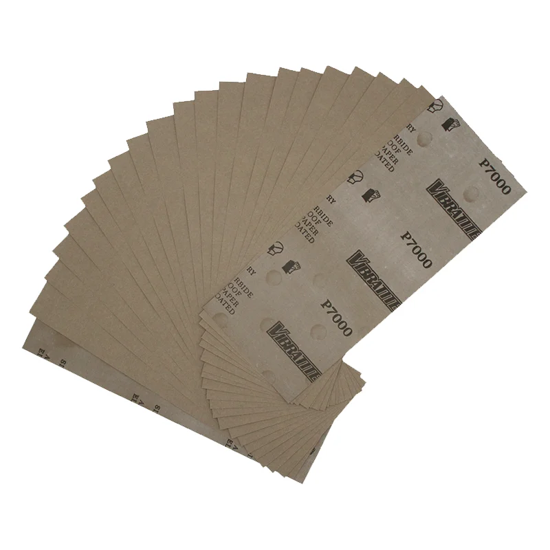 Lixa de lixa abrasiva, lixa úmida e seca, 60Grit-10000Grit, 93x230mm, 50pcs