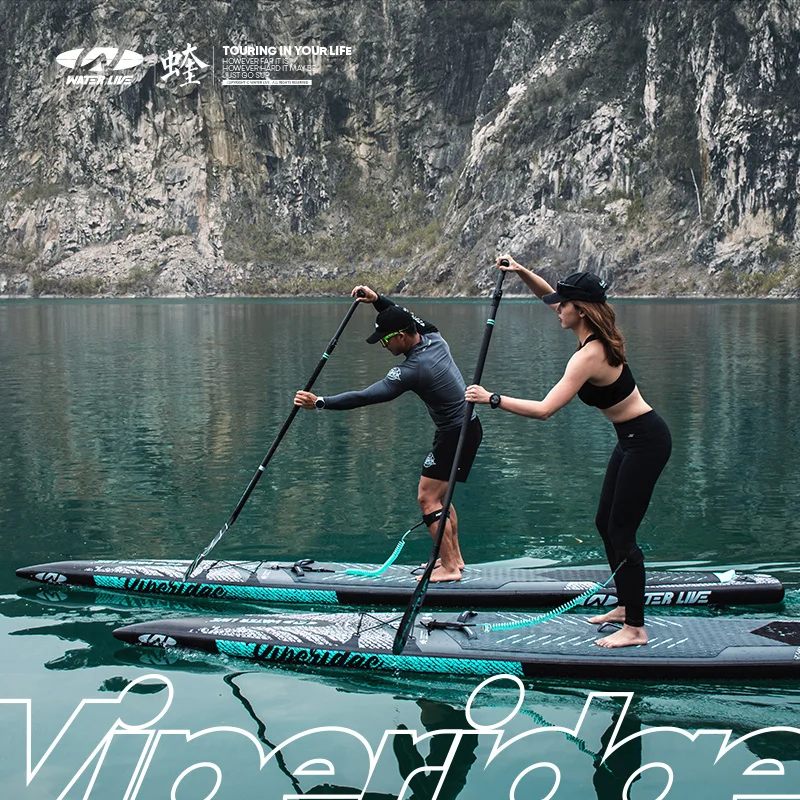 Água Live Professional Racing Sup Board, motor elétrico com acessórios, inflável Stand Up Paddle Boards, 14'0"