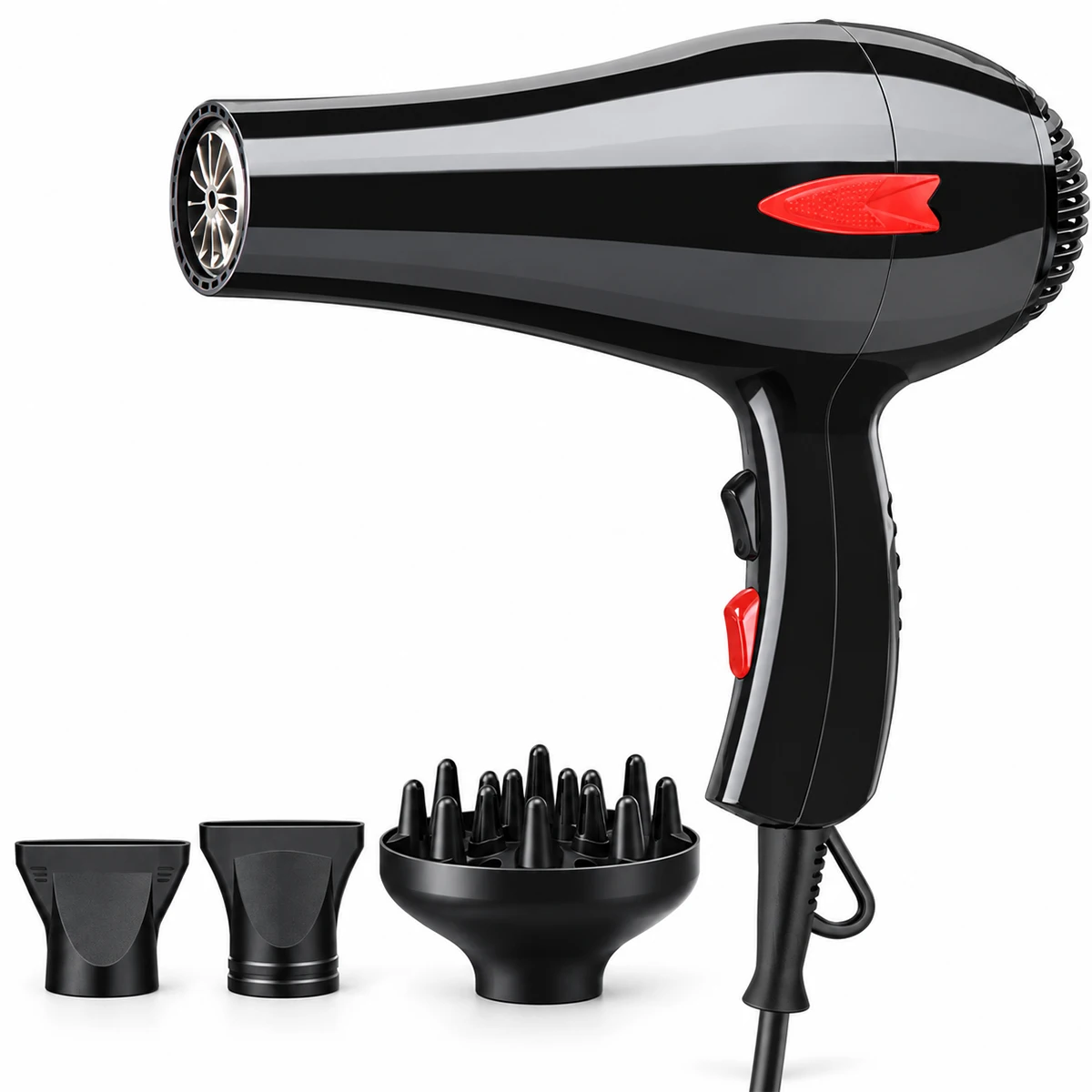 Asciugacapelli Greenlyca da 2000 W con diffusore e concentratore