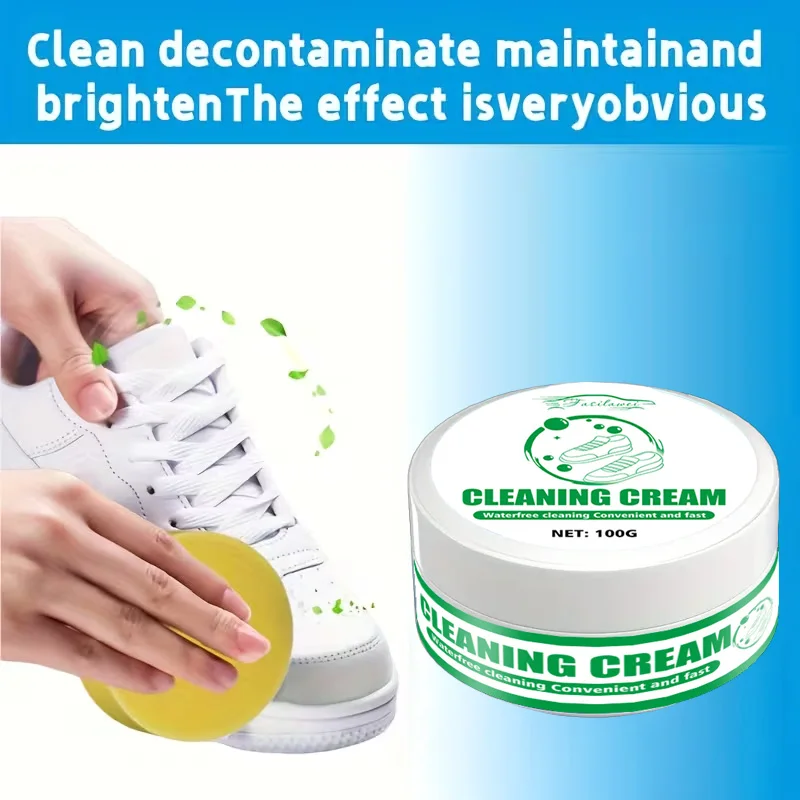 

Functional Shoe Polishing Paste: For white shoes/RV interiors, solves issues, easy application for sports shoes