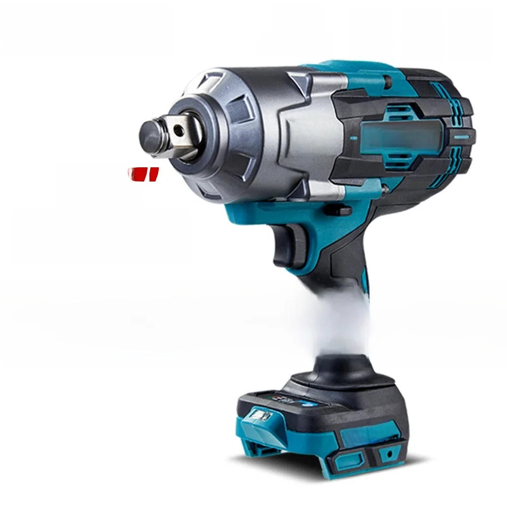 Kamolee 3100NM Bürstenloser Elektroschrauber 3/4 Zoll Akku-Schlagschrauber Handheld-Elektrowerkzeug für Makita 18 V Akku