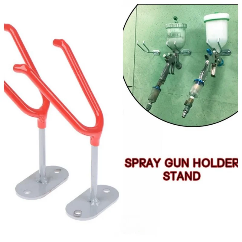 1Pcs Painting Spray Gun Holder Stand Hand Tools Accessories Wall Bench Mount Hook Rack Wall-mounted Spray Gun Fixed Bracket