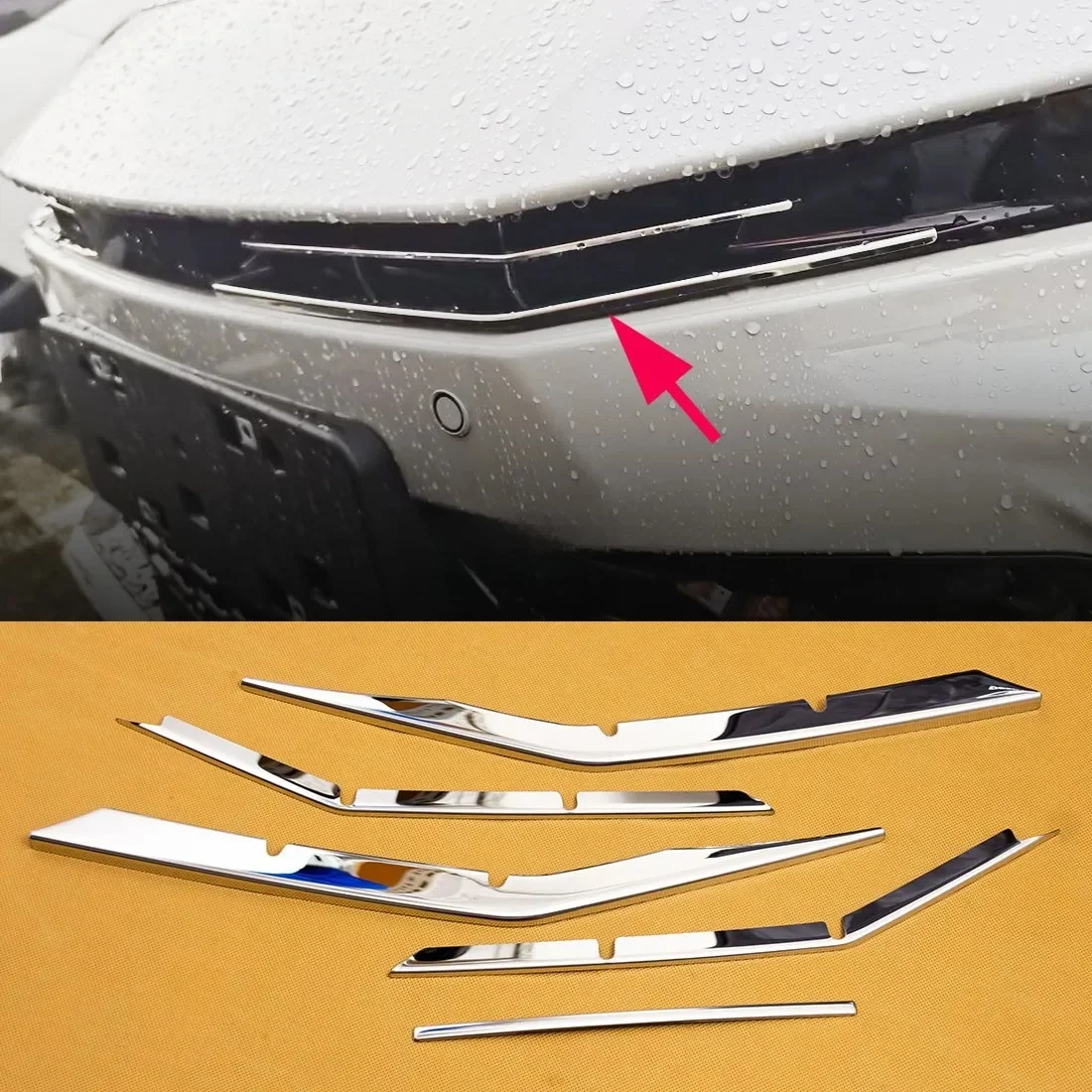 For 2025 Toyota Camry Accessories Stainless Steel Front Grille Grill Moulding Strips Cover Decorative