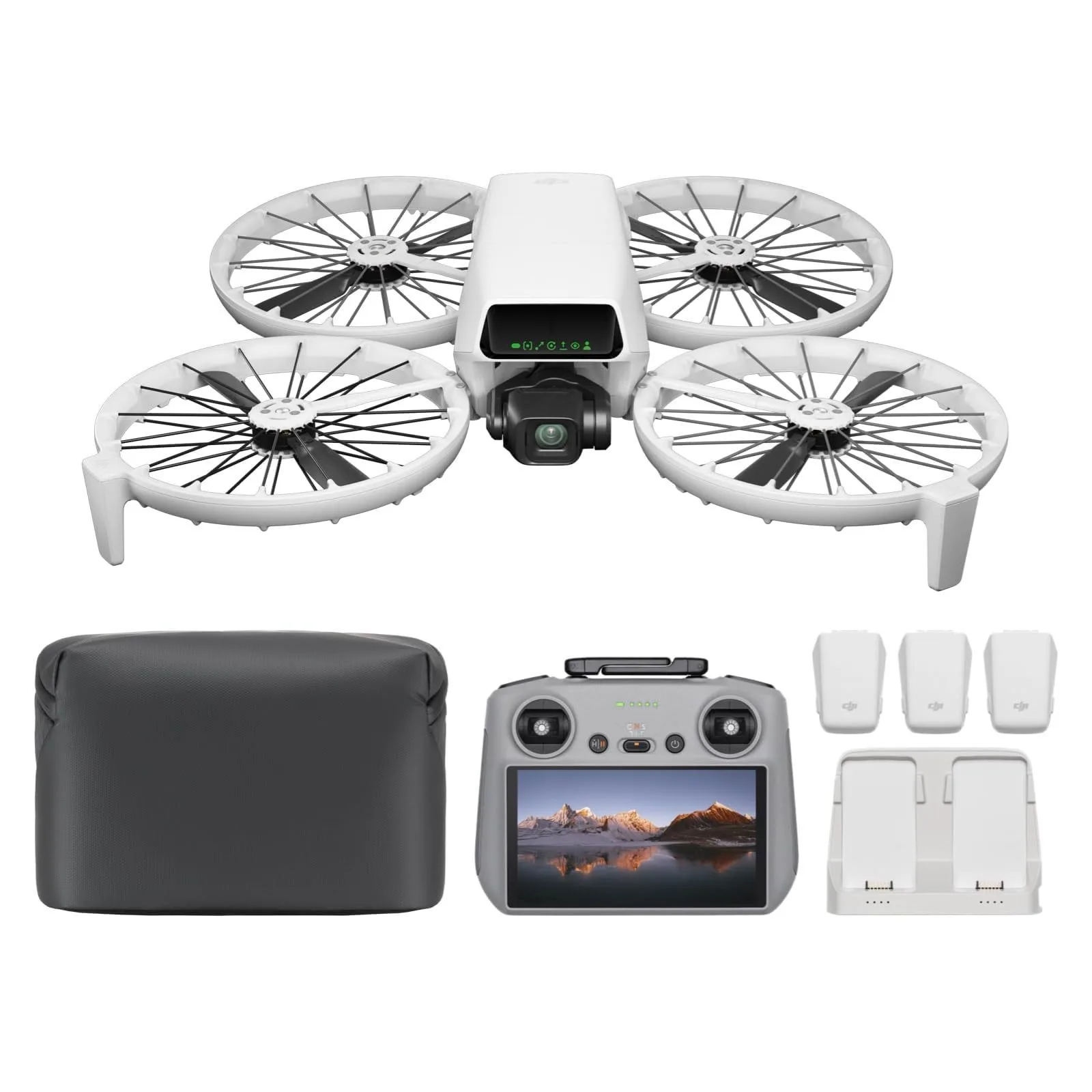 DJI Flip Fly More Combo Drone with RC 2 Smart Controller, 4K Camera, Palm Launch, Smart Return, AI Flight Modes, 3 Batteries