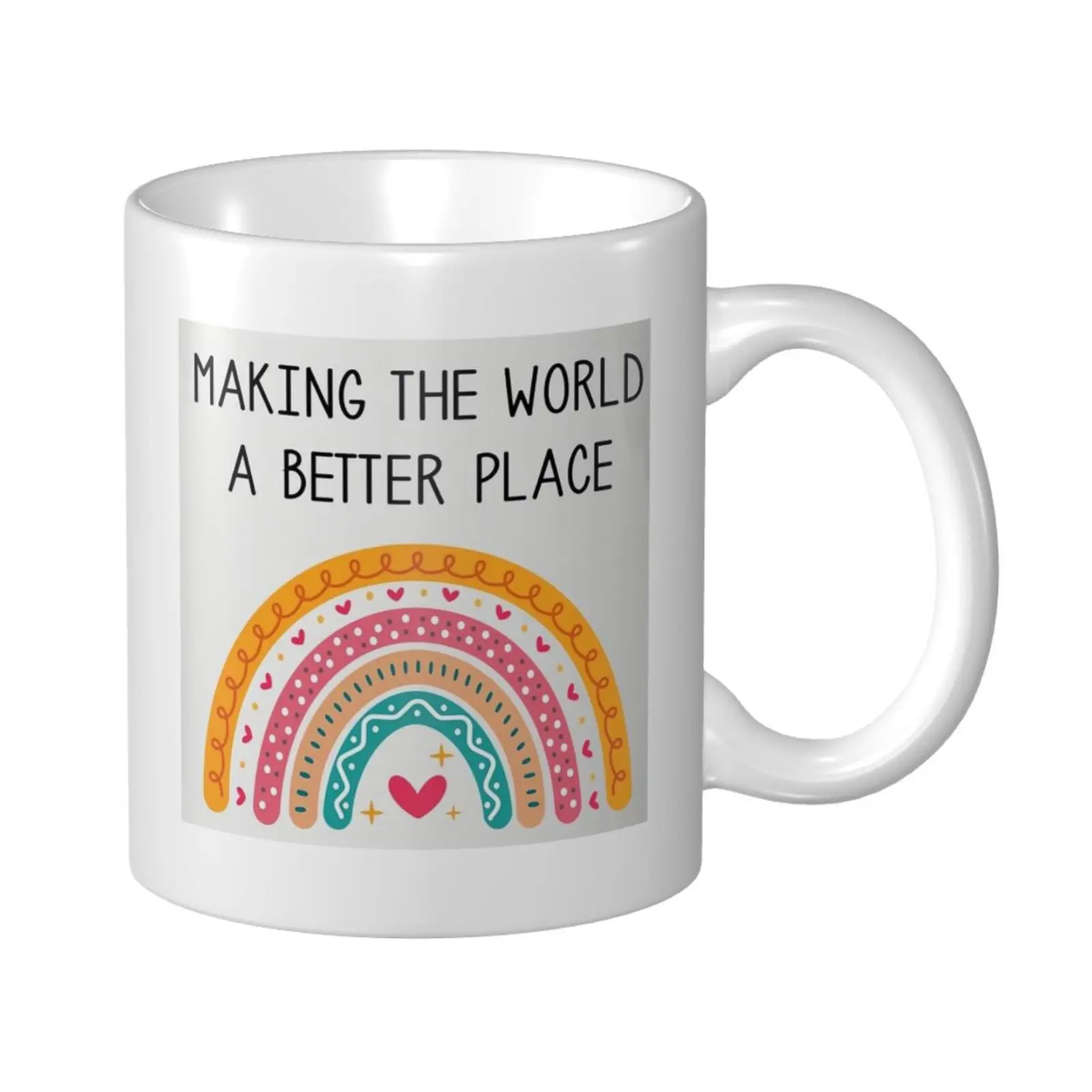 

Making The World A Better Place Mug & Bracelet 11 Oz Ceramic for Mom Dad Family Gift Tea Coffee Mug All Too Well Cups