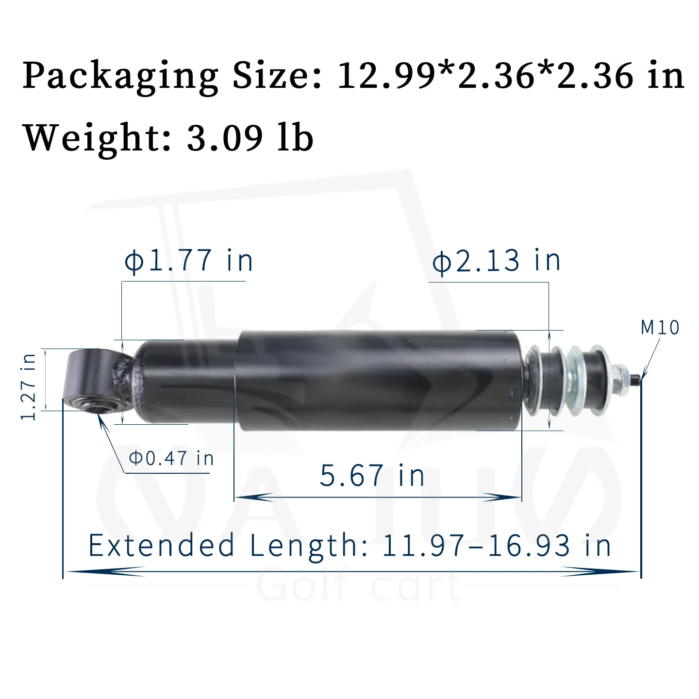 Golf Cart Accessories China EXCAR electric golf cart Rear Shock Absorber accessories for Excar golf cart  parts