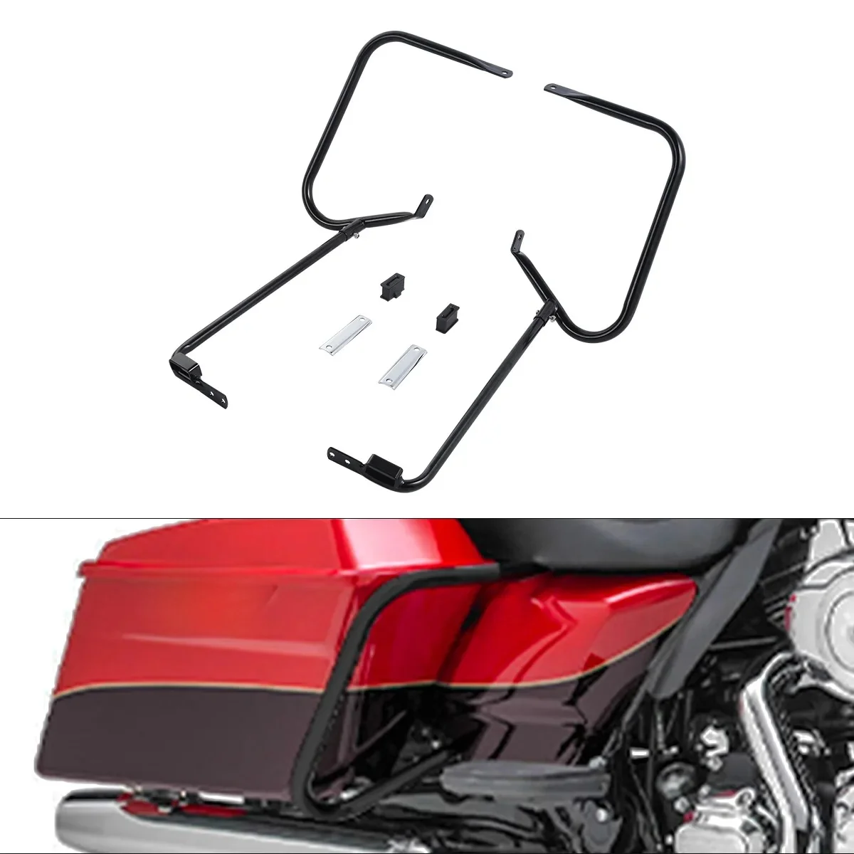 Zestaw wsporników sakw motocyklowych do Harley Touring Electra Glide Classic FLHTC 1997-2008 Road Glide FLTR 1998-2008 — zdjęcie 2