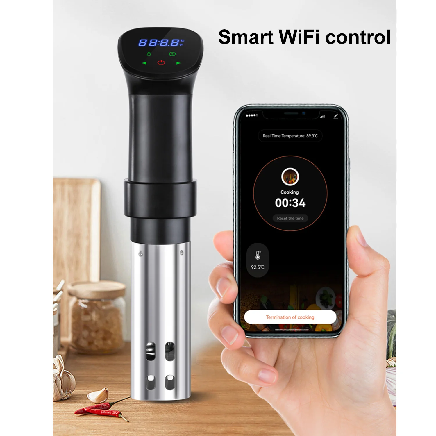 Sous Vide Cooker Vacuum Slow Cooking Stick LCD Touch Immersion Circulator Accurate Cooking Waterproof Vacuum Cooker