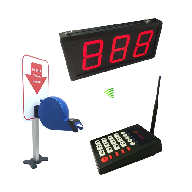 Simple Queue Number Machine Wireless Management System Ticket Dispenser with Roll for Hospital Bank Restaurant Cafe House