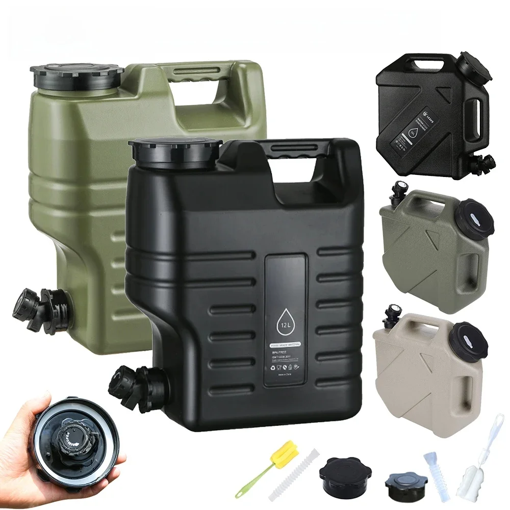 Sac à eau portable pour camping en plein air, conteneur de grande capacité, eau précieuse pour voiture, randonnée et pique-nique, 10 L, 12L, E27