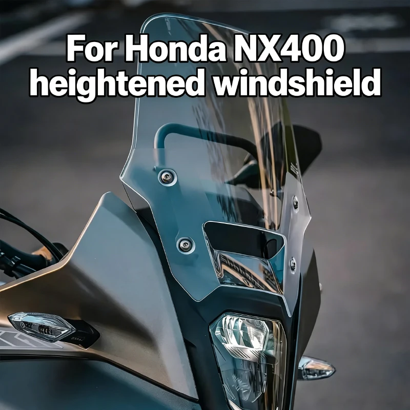 

For Honda NX400 windshield modification heightened windshield NX-400 accessories thickened front shield transparent rain shield