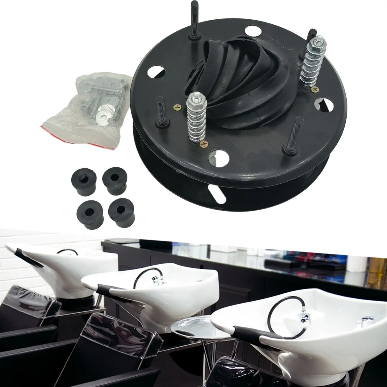 

Shampoo Bowl Tilt Mechanism Shampoo Bowl Parts Easy to Install Adjustable for Hair Shop Commercial Use Deep Wash Basin Hairdress