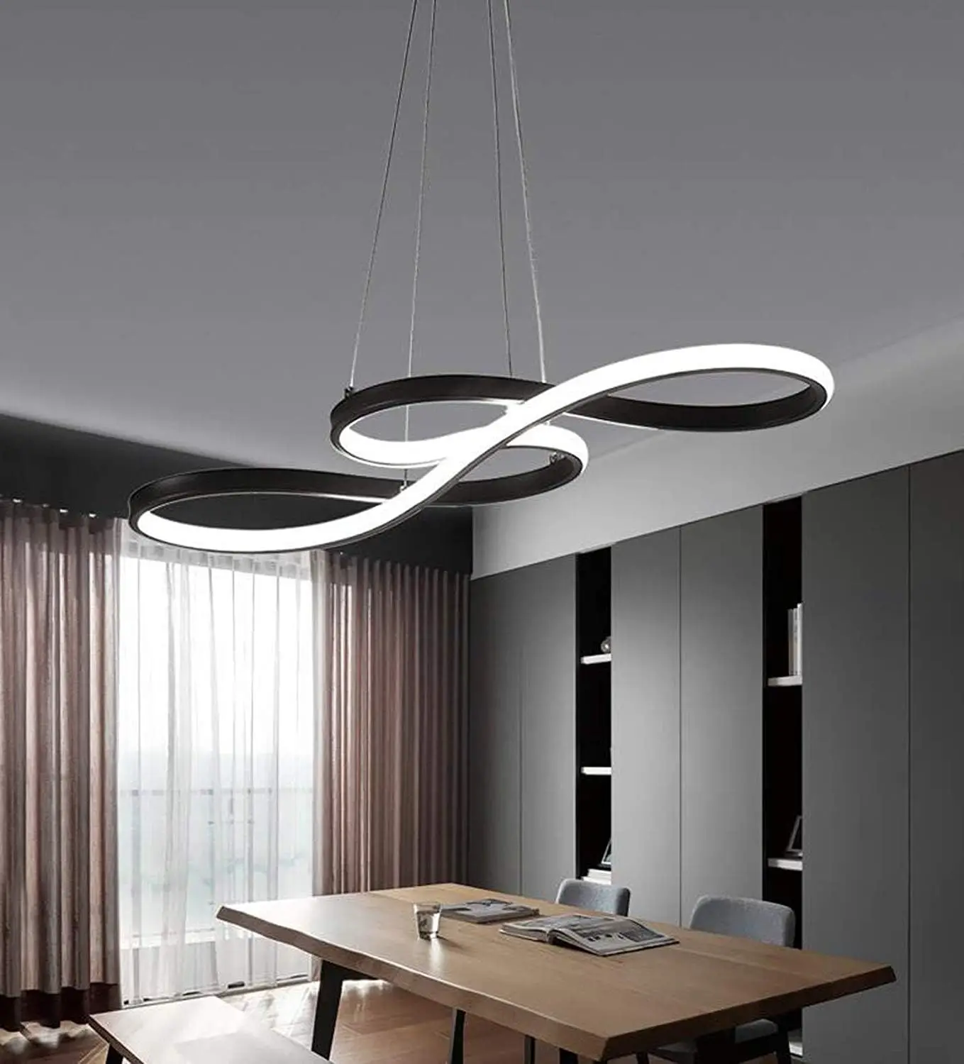 

Светодиодный подвесной светильник с музыкальной нотой, столовая, спальня, гостиная, потолок, алюминиевый акриловый светильник, украшение для дома, теперь музыкальная нота d