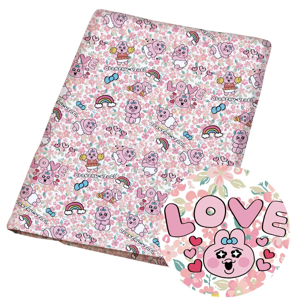 Cartoon Polyester-Katoenen Stof 140*50 Cm Met De Hand Genaaid Patchwork Gewatteerde Babyjurktas Thuis Bedlaken Stof