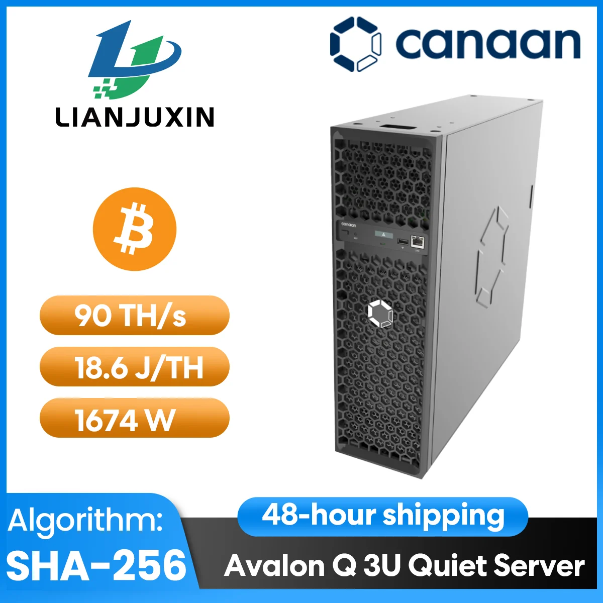 

BUY 2 GET 1 FREE Btc Miner Canaan Avalon Q 90 Ths Home Miner 1674W 18.6J/Th Bitcoin Crypto Miners Machine Computer Data Processo
