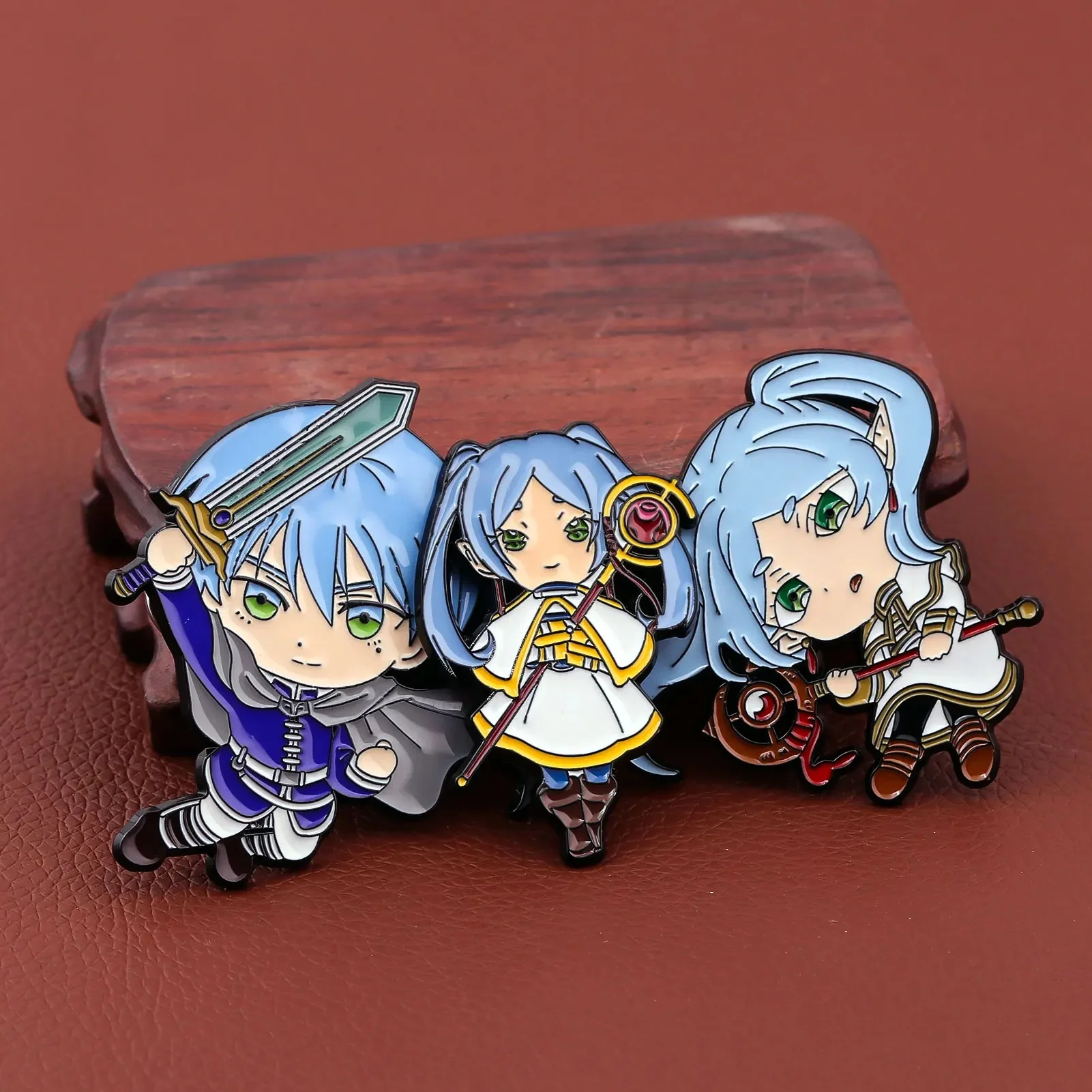 Broches en émail pour dessin animé japonais Frieren: Beyond Journey's End, Badges de figurines d'anime Frieren pour les Fans, bijoux de charme pour sac à dos