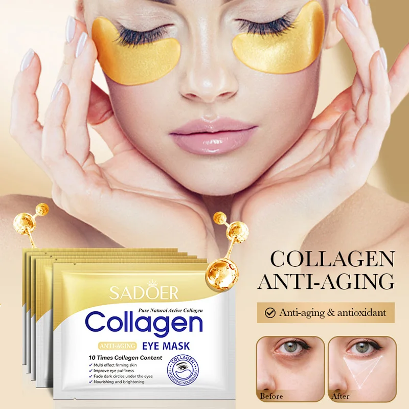 

10Pcs Collagen Eye Mask Wrinkle Remove Eyes Patches Anti Dark Circles Removal Eyes Bags Firming Eyes Skin Care Products