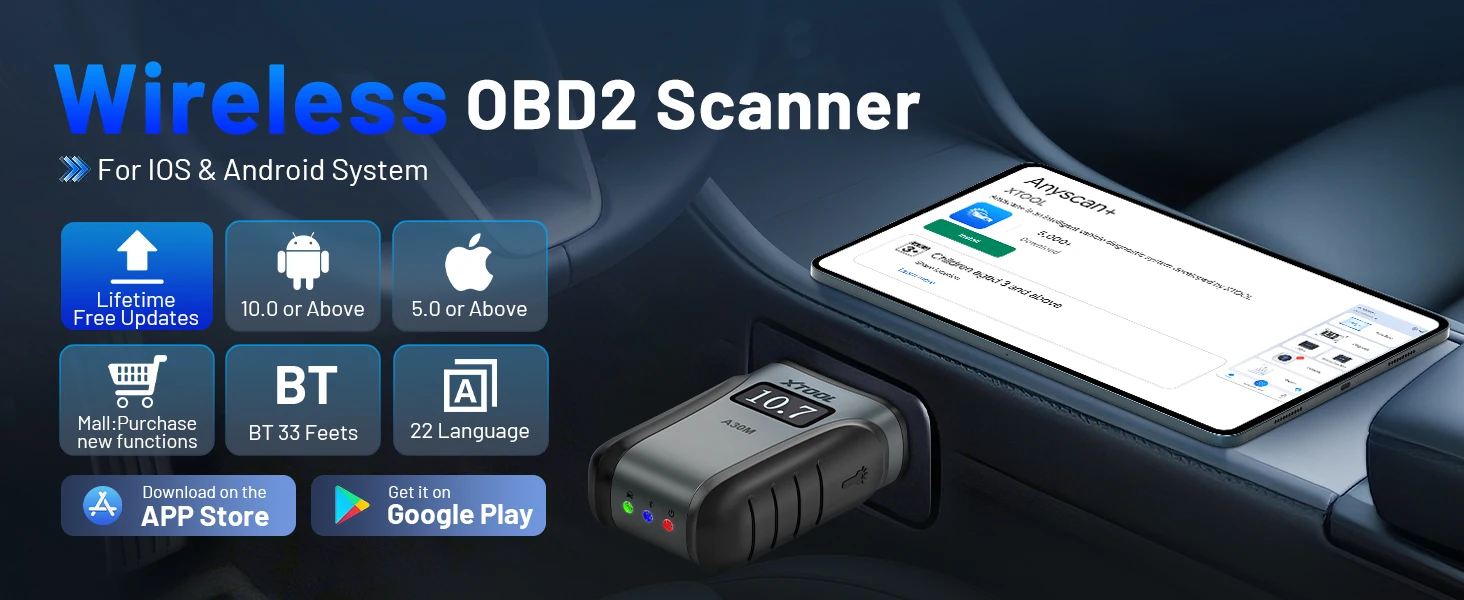 XTOOL Anyscan+ A30M V2.0 OBD2 Bluetooth-Scanner Kfz-Diagnosegerät mit Android/iOS-App, lebenslange kostenlose Updates, CANFD FCA Autoauth, 26+ Resets, aktiver Test, kabelloser Codeleser, Mini-Automotive-Scanner, keine Abonnementgebühr – Detail 16