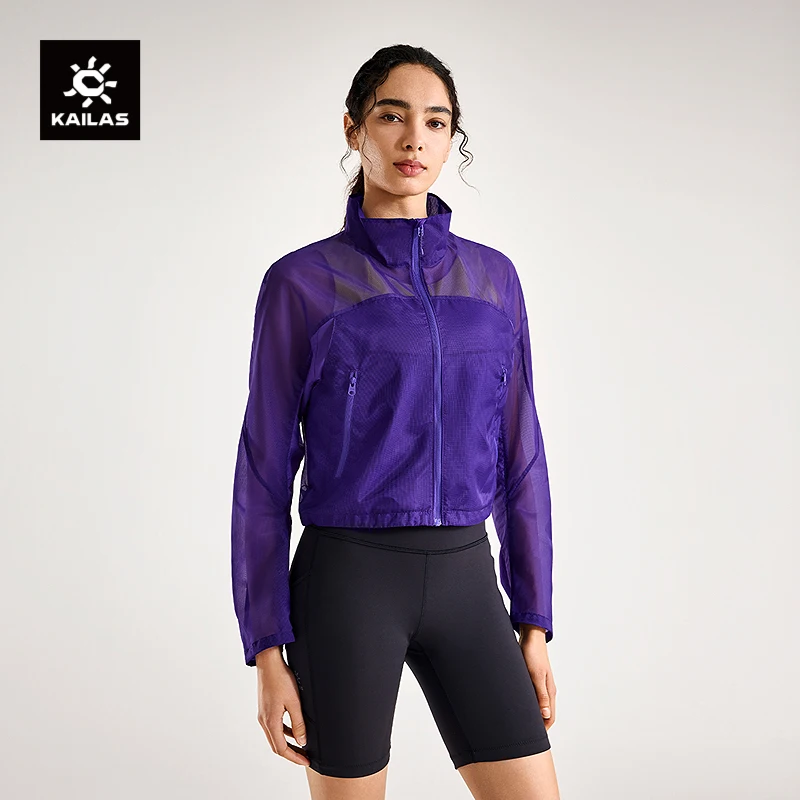 

KAILAS Outdoor Hooded Windbreaker Jacket Hiking Travel Running Casual Zipper Trench Jackets KG2526208