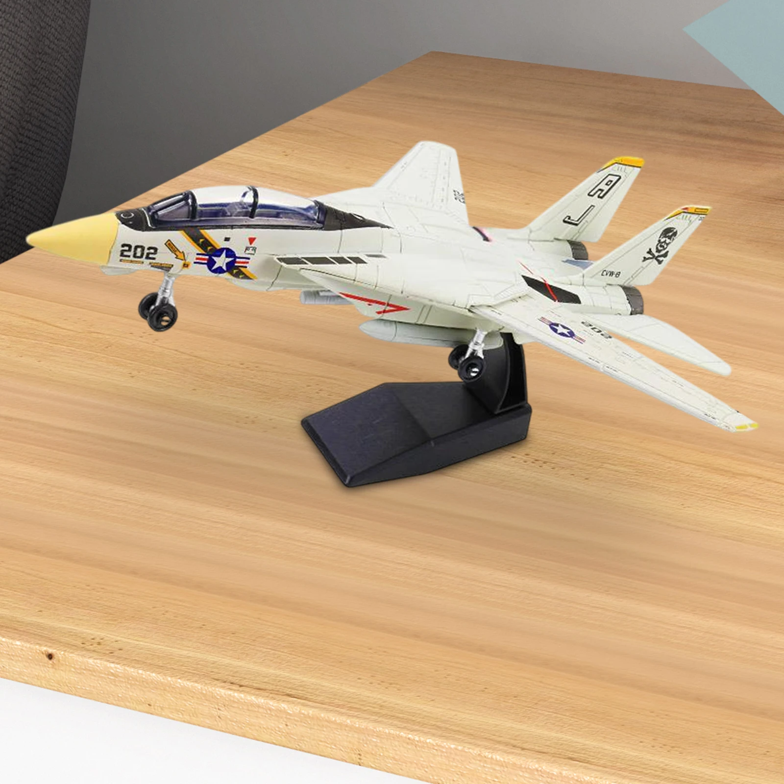 DIY F14 Straaljager J35 Vliegtuig Montage Blokken Lichtgewicht Vliegtuig Miniatuur Desktop Ornament Kinderen Speelgoed Verjaardagscadeautjes