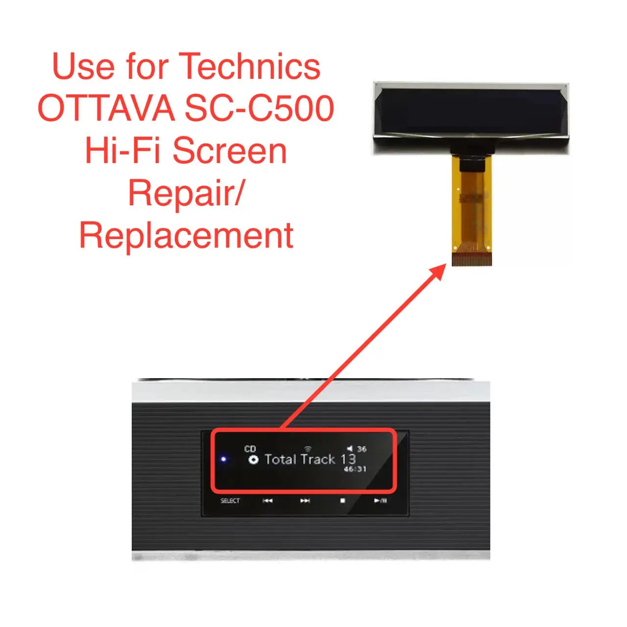 New Technics OTTAVA SC-C500 Original Screen OLED Lcd Display Repair/Replacement