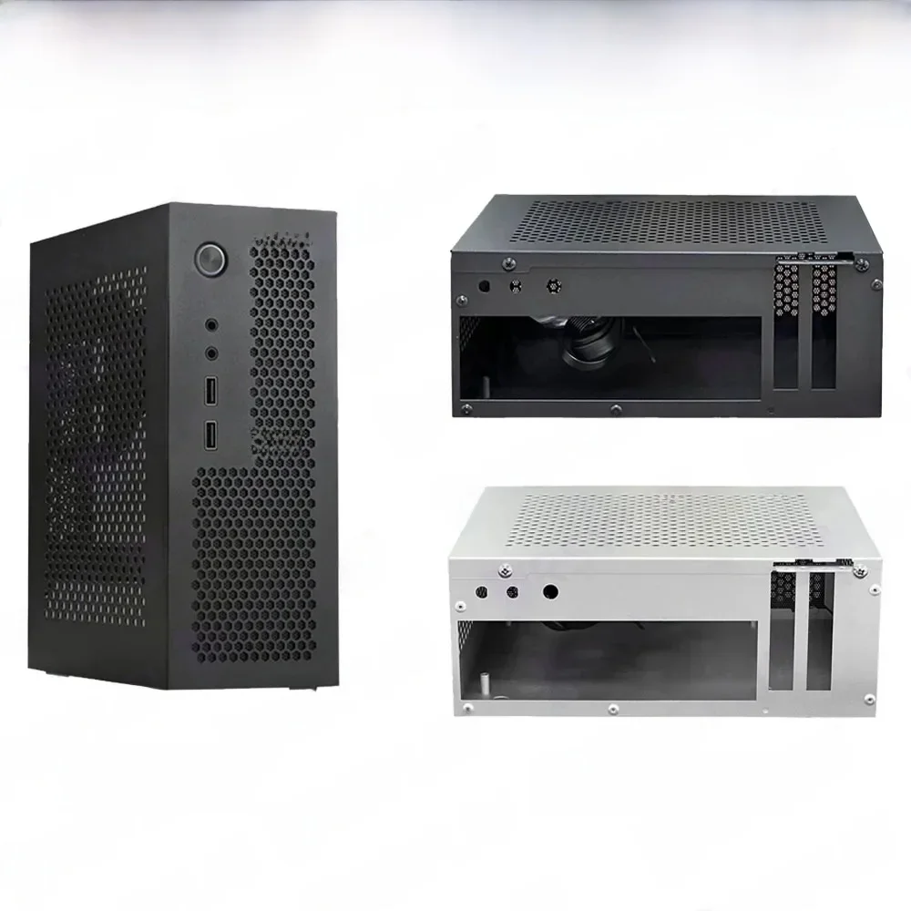 Carte de couteau de châssis ITX, A09m, 3,8 L, A4, HTPC, ordinateur portable, PC, prise en charge PCIe, 2.5 ', SSD, lecteur, Mini IPC, boîtier flexible PSU