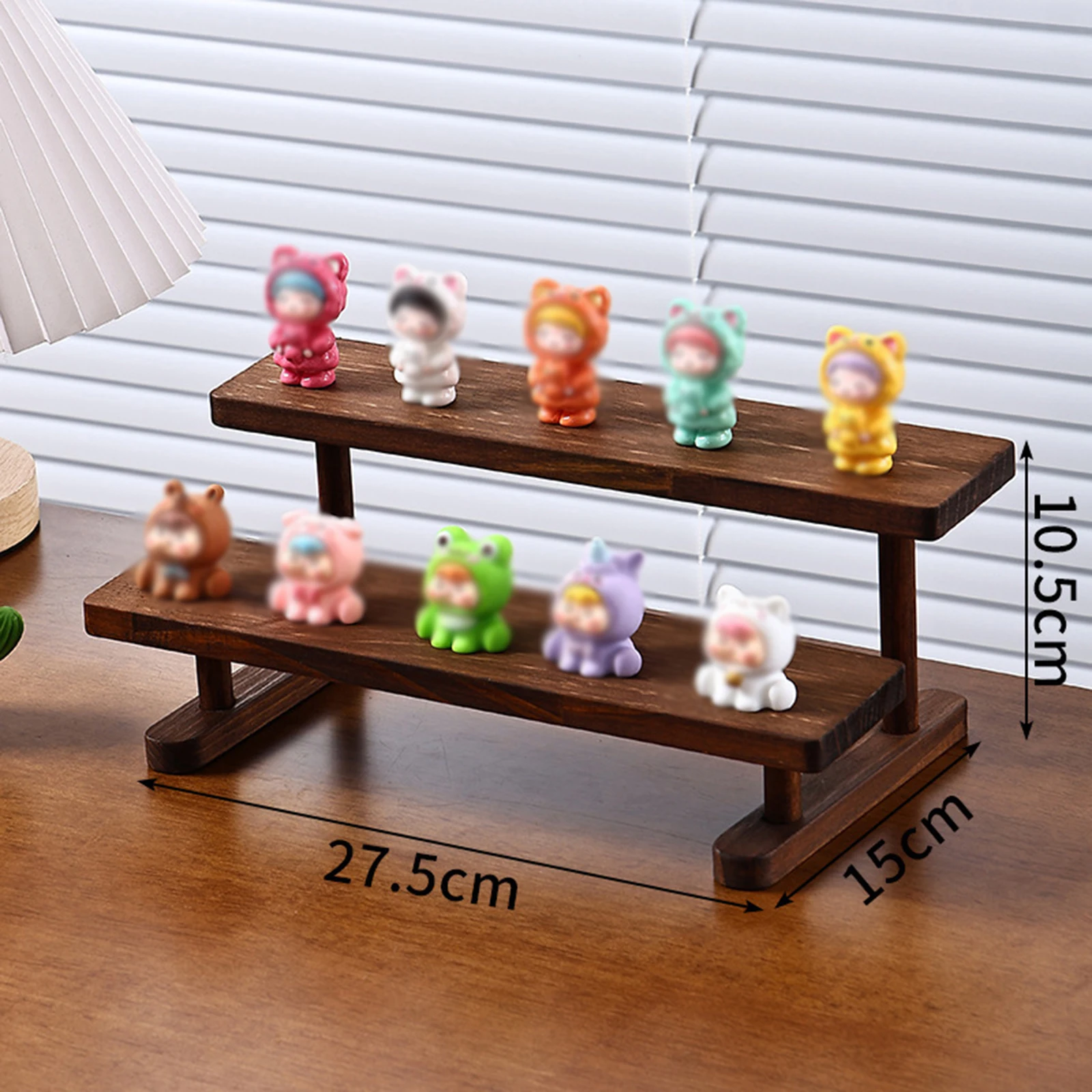 Solid Wood Display Rack For Figurines Jewelry Cupcakes Condiments Multi-Functional Storage Rack For Models Tiered Displays