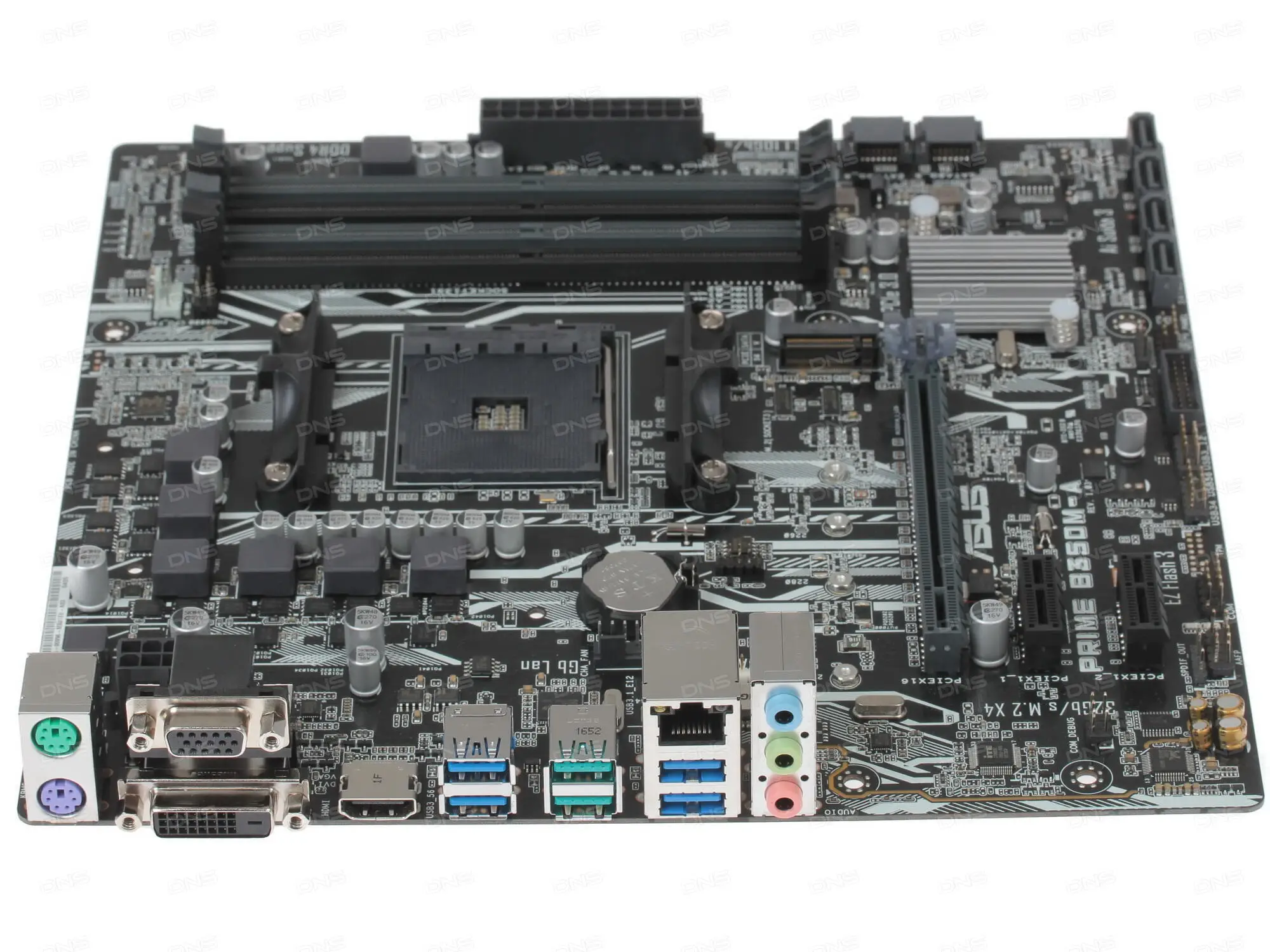 Imagem -04 - Asrock-placa-mãe A320 m B350m-a Am4 Suporta Ryzen 5600 3300x3400g 3600x2200g Cpu rx 580 Ddr4 Micro Atx