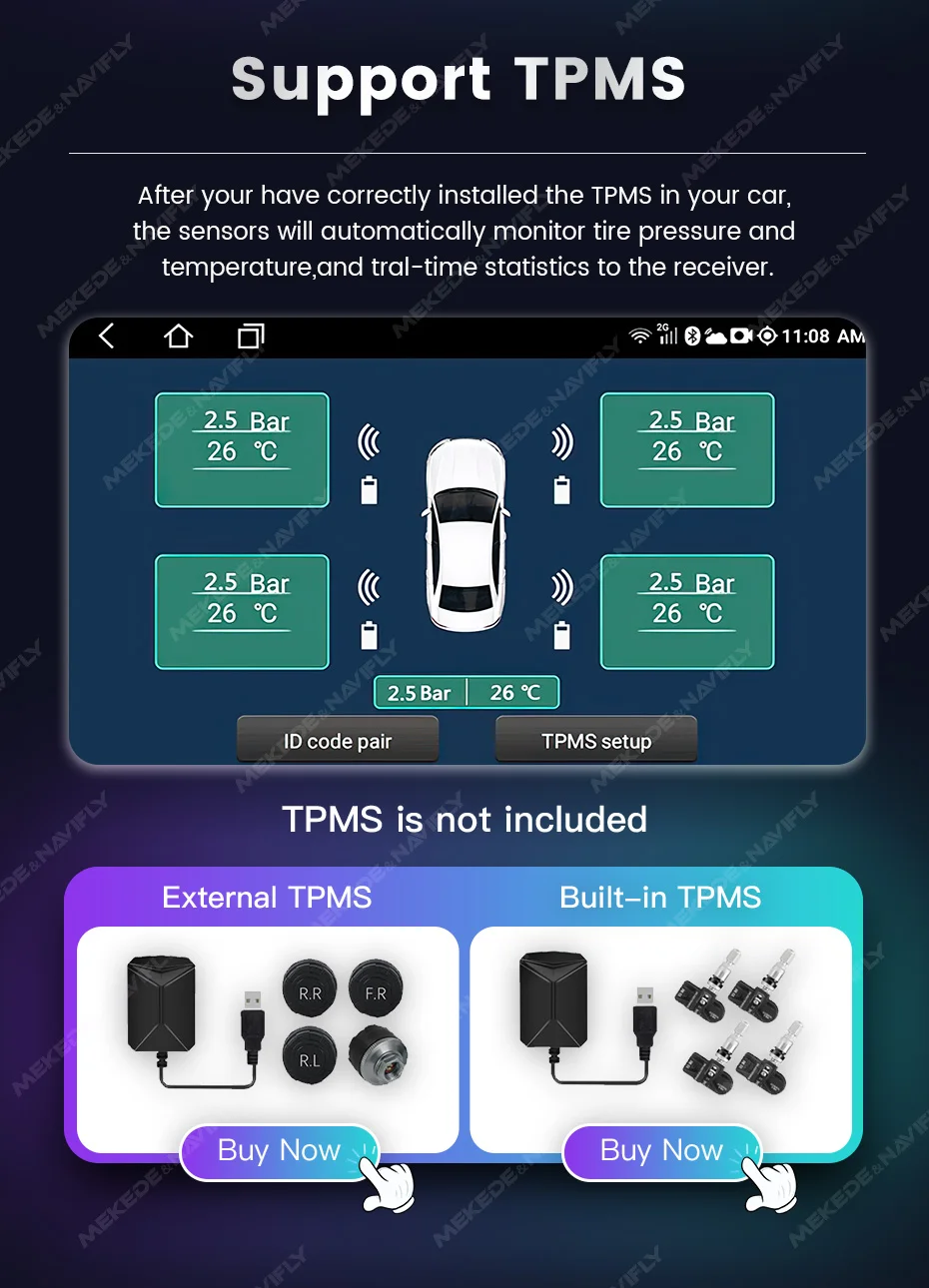 MEKEDE Autoradio mit CarPlay und Android Auto für Ford Focus, Fiesta, C-Max, Fusion, Kuga, Mondeo, Galaxy 2, Baujahr 2004–2007, DSP-Multimedia-Player. – Detail 24