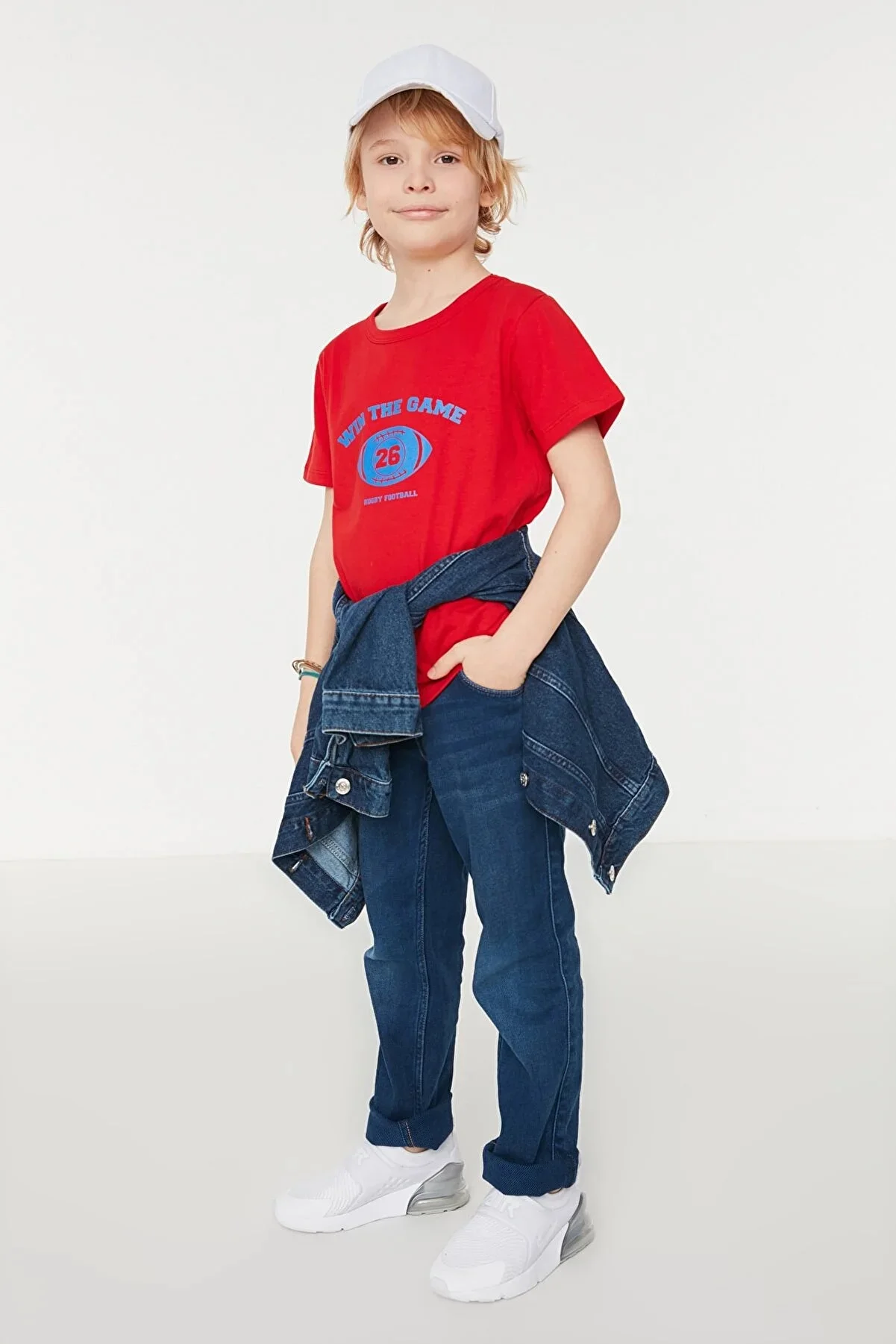 Kaus Rajutan Anak Laki-laki Motif Merah