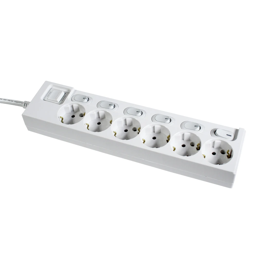 1+1 One-Stop Domestic Individual Switch Power Strip 16A 6-Hole