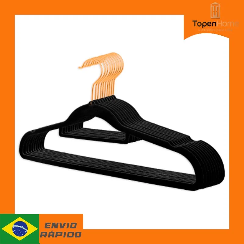 30 Pçs Cabide Veludo Ultrafino Antiderrapante Sofisticação Gancho Cobre 360 ° Rotativo Organizador Guarda Roupa Armário Rack Casa