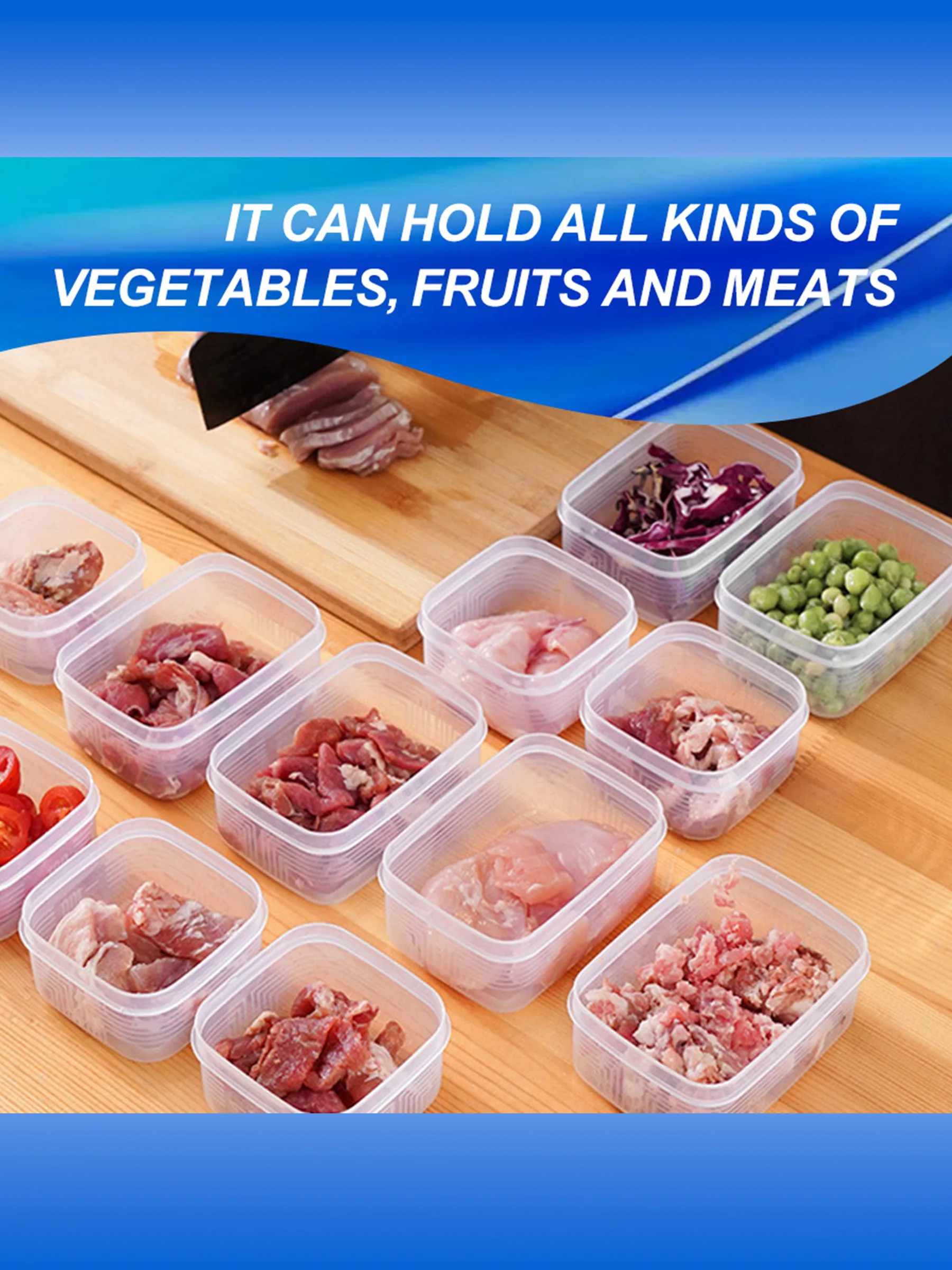 

6 шт. герметичный ланч-бокс, многофункциональный ящик для хранения еды с крышкой, подходит для кемпинга, пикников, офисов, школ и дома