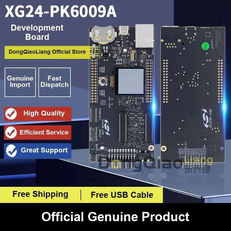 In Stock: xG24-PK6009A Silicon Development Board, RF Development Tool, 2.4 GHz Evaluation Board