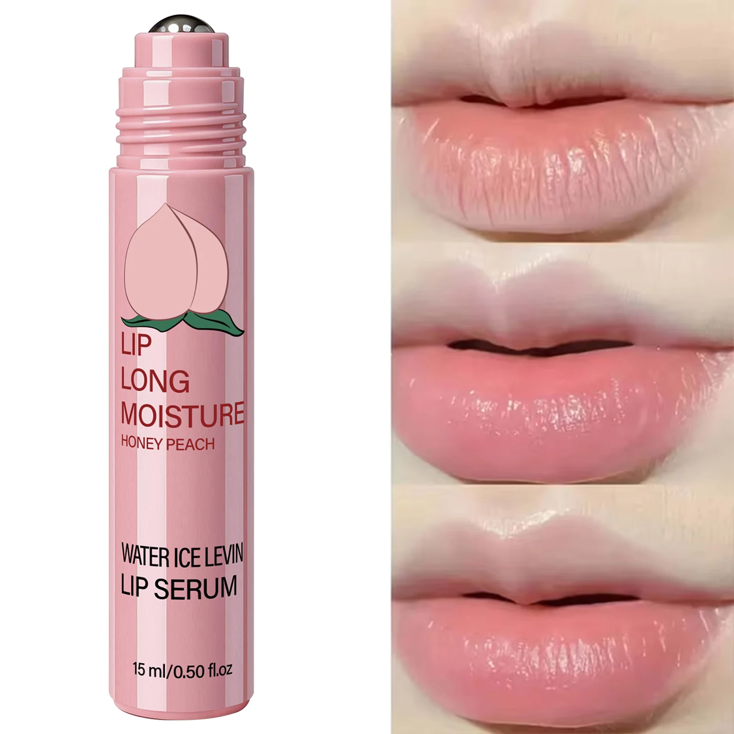 Honey Peach Lip Plumping Serum Hydrating Lip Essence All Day Moisture Repair Chapped Lips Gentle Nourishing Lip Care Product For