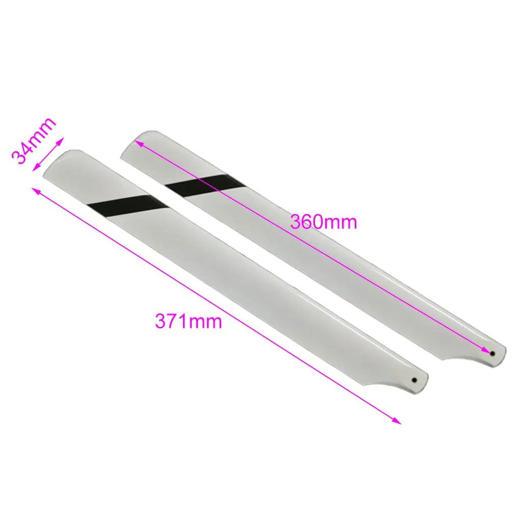 2개 메인 로터 블레이드 360mm 장난감 개조 프로펠러 (450L 480 x3 메인 RC 헬리콥터 RC 모델 차량 부품 액세서리 교체용)