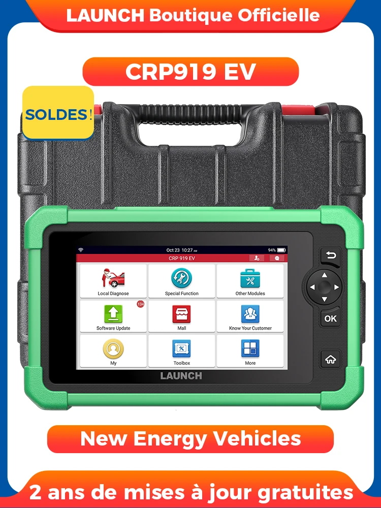 LAUNCH CRP919EV diagnosetool voor elektrische voertuigen, 2 jaar gratis updates - afbeelding 2