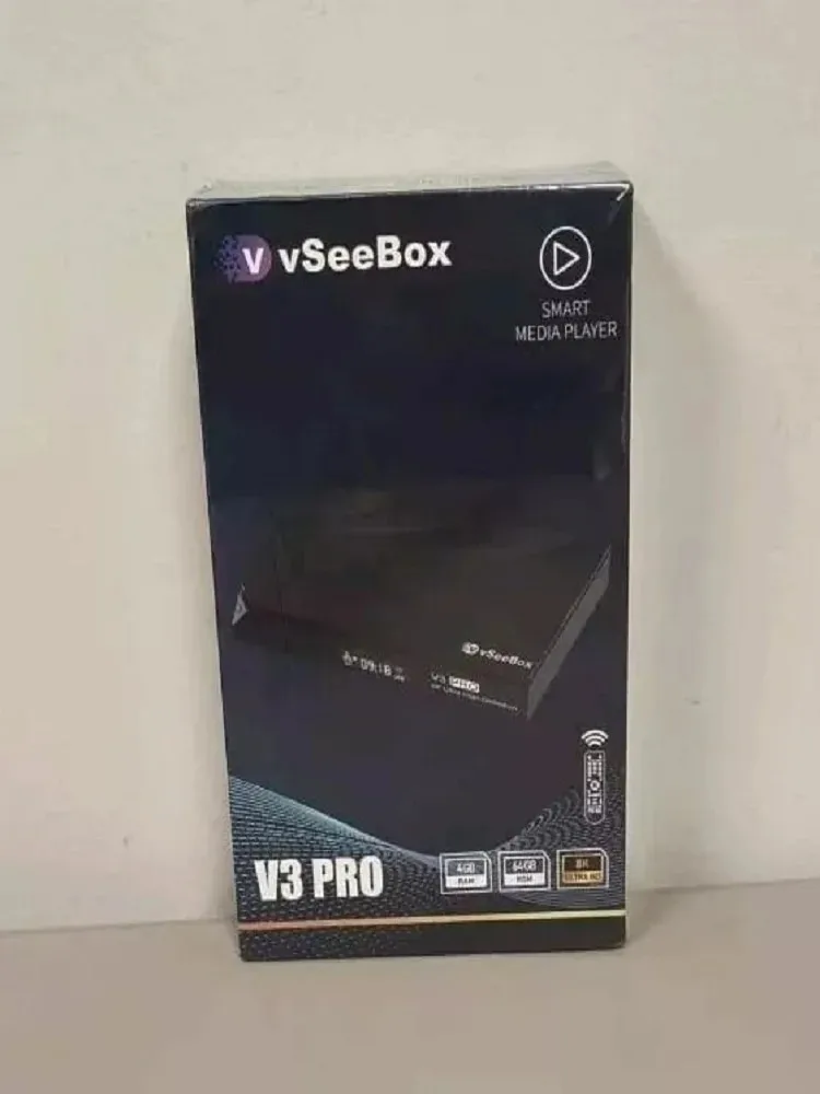 VENDAS QUENTES PARA COMPRE 3 GANHE 2 GRÁTIS VSeeBox V3 Pro OTT Media Box, Dual Band WiFi 8K 64GB, Novo produto selado, H