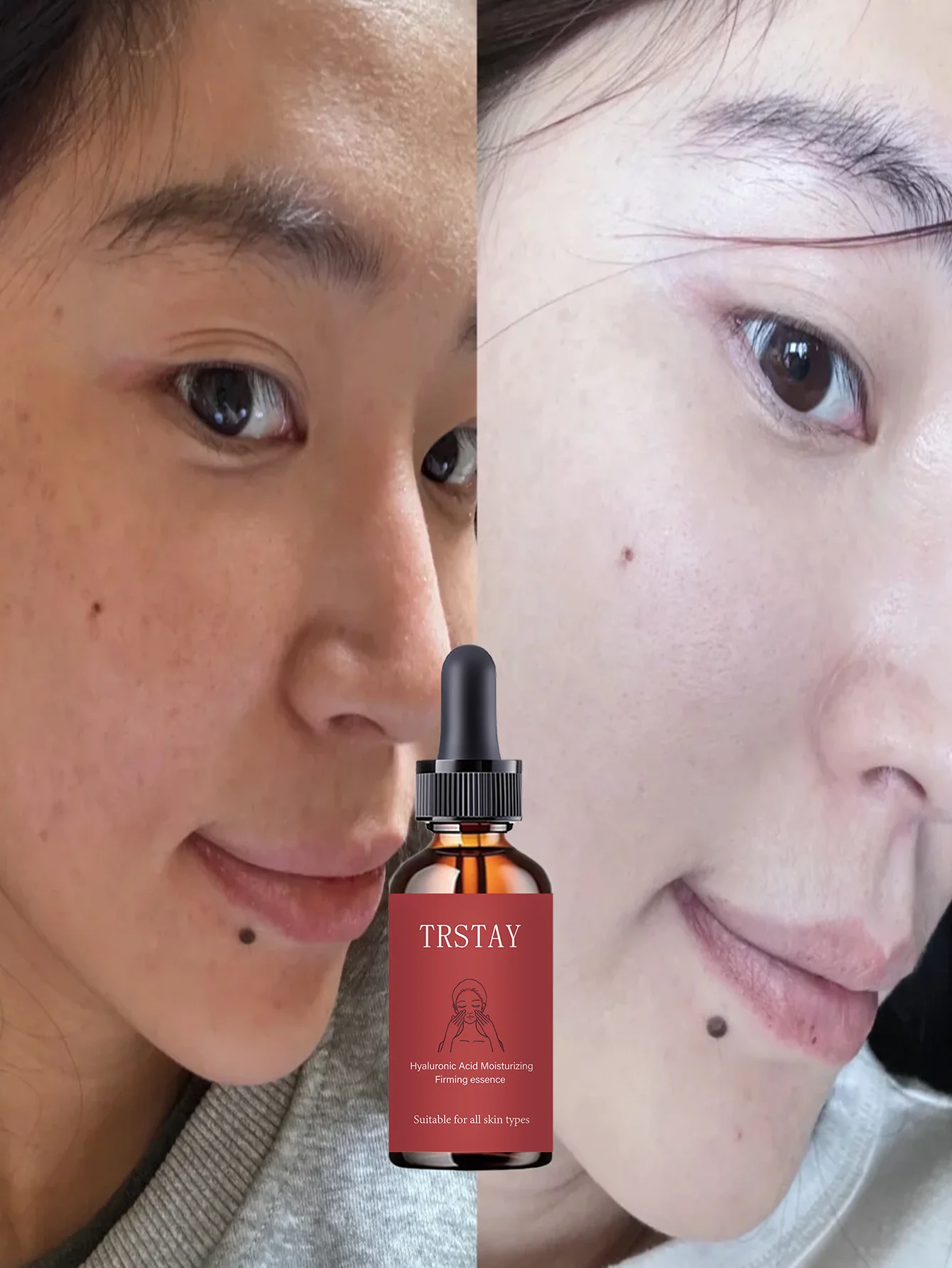 Hydrating Brightening Anti Wrinkle Essence Serum with Hyaluronic Acid and Collagen for Elastic Glowing Complexion Fade Spots and - Image 3