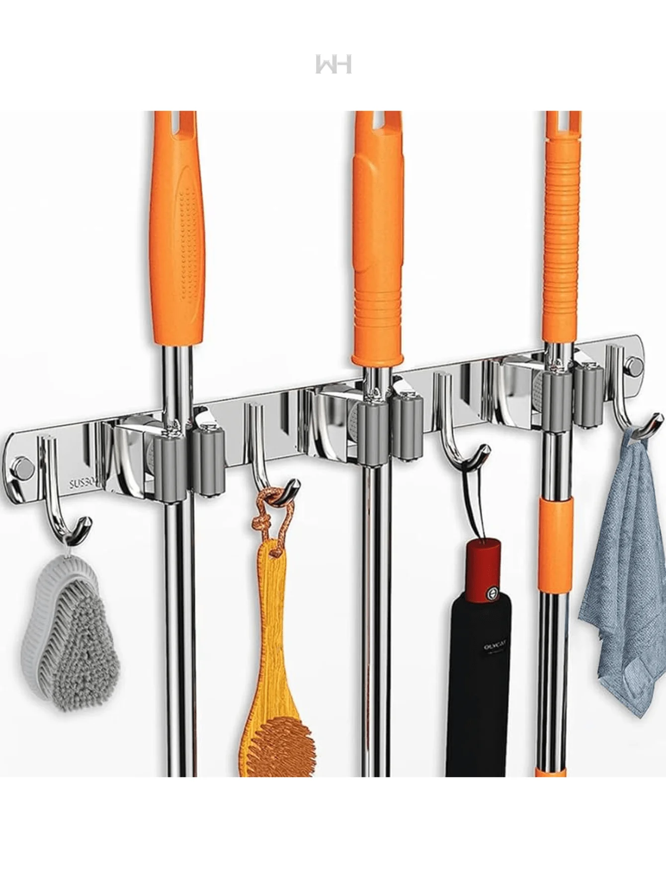 Organizador de Escobas y Trapeadores, Almacenamiento de Baño, Cocina y Hogar, Estantes y Soportes del Hogar