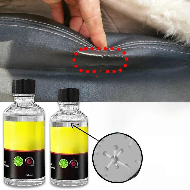 30ml/50ml samochodowy skórzany klej do naprawy zadrapań mocny klej konserwacja samochodów szybko naprawa narzędzia pielęgnacja skóry sofy samochodowej — zdjęcie 2