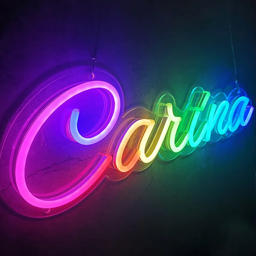 

Custom Neon Name Sign Gifts for Teenage Kids RGB Custom Neon Sign Wedding Party Bar Custom Led Sign Led Light Personalized Gifts