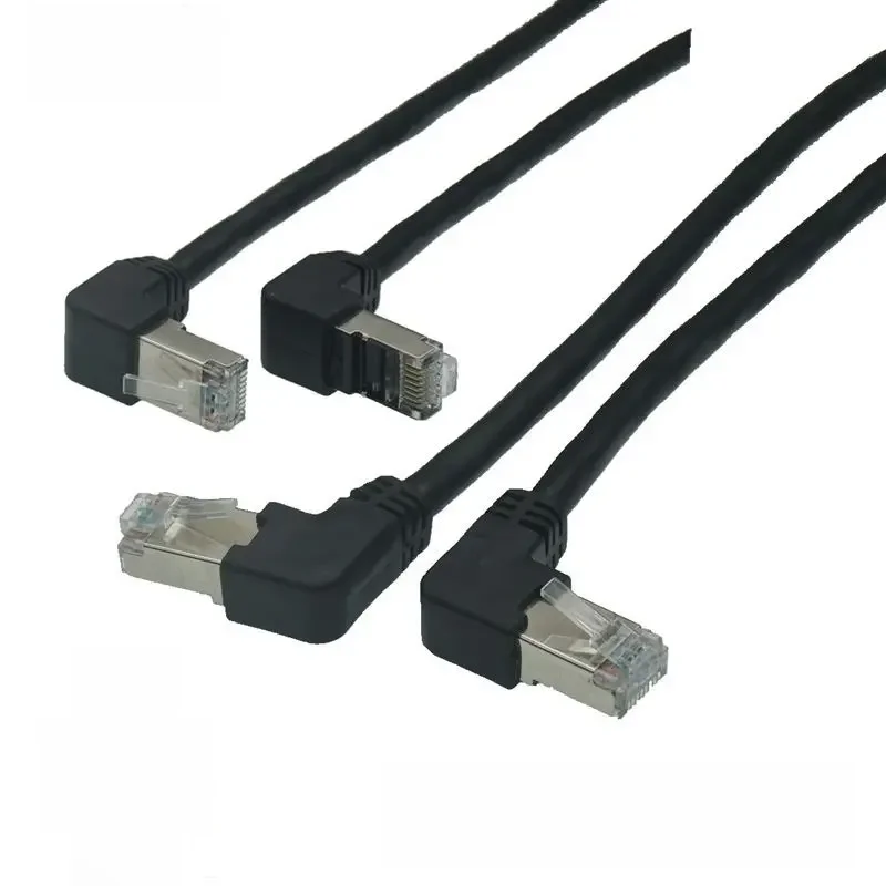 Kabel Ethernet Cat6 RJ45 typu L UTP Kabel sieciowy 1m-10m Patch Cord Kąt 90 stopni Kable Cat6a Lan do laptopa Router TV BOX — zdjęcie 2