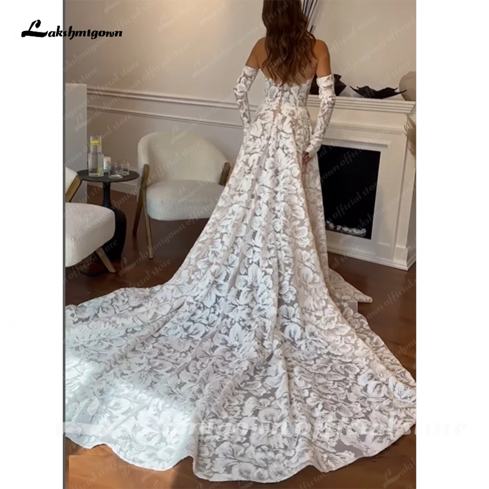 Personalizado boho vestido de casamento praia vestidos de noiva sem costas puff vestidos de casamento para as mulheres feito sob encomenda novia sirena