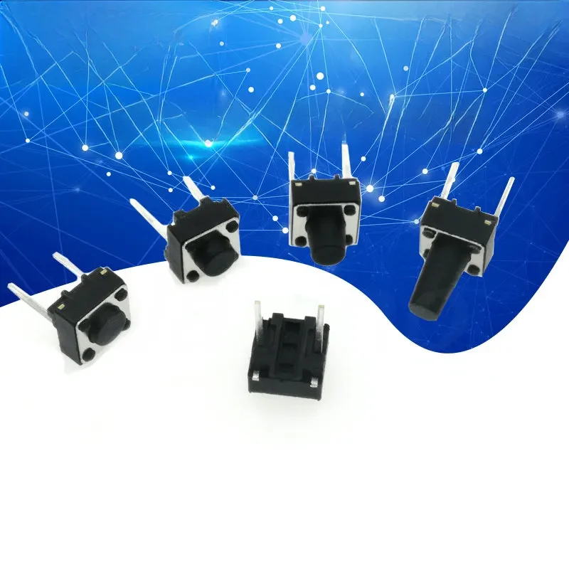20 sztuk środkowy 2pin 6x6x4.3/5/6/7/8/9/10mm przełącznik dotykowy Push przełączniki przyciskowe 6x6x4.3mm 6x6x5mm 6x 6x6mm 6x6x7mm — zdjęcie 2