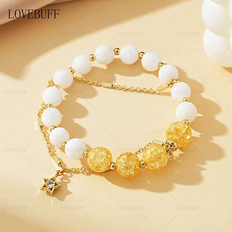 LOVEBUFF Love And Deepspace Xavier Secret Promise Winter's Sun Star Charm Beaded Bracelet